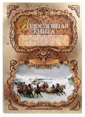 Родословная книга Классическая золотая в картонной коробке