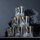 Набор из 6-ти бокалов для виски с Звери в подарочной коробке