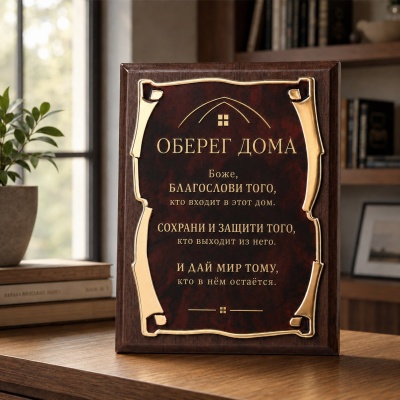 Плакетка Оберег Дома в черной коробке
