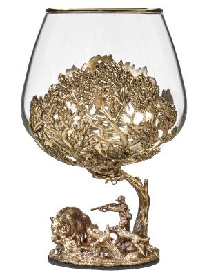 Бокал для коньяка Дикий Кабан 420 мл в подарочной коробке