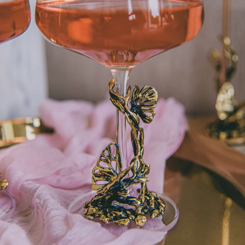 Подарочный набор из 2 бокалов для вина "Бабочки" в картонной коробке