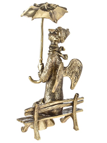 Статуэтка "Ангел с зонтом", в черной подарочной упаковке.