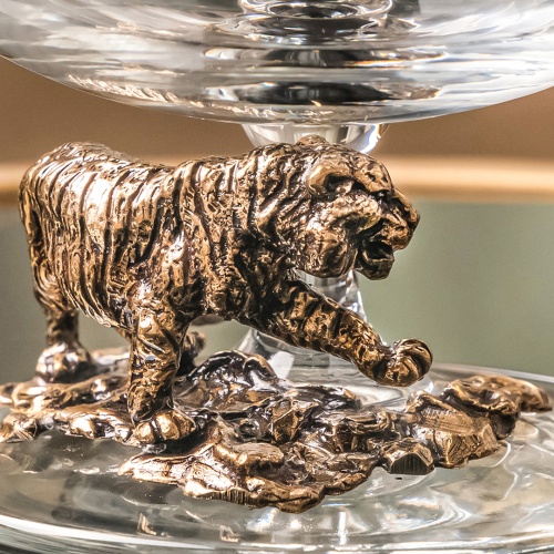 Набор из 2-х бокалов для коньяка "Тигр, Лев лежачий" в картонной коробке