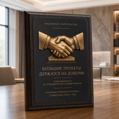 Панно подарочное Партнерство в подарочной коробке