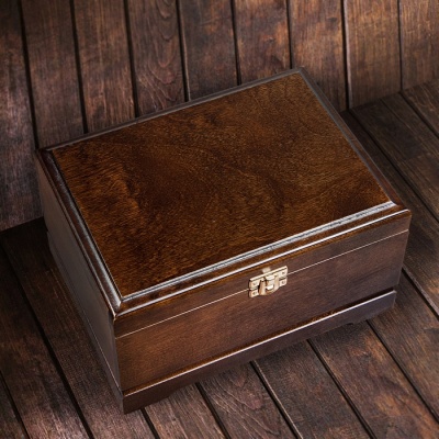 Бокал для виски квадро Лошадь в деревянной шкатулке