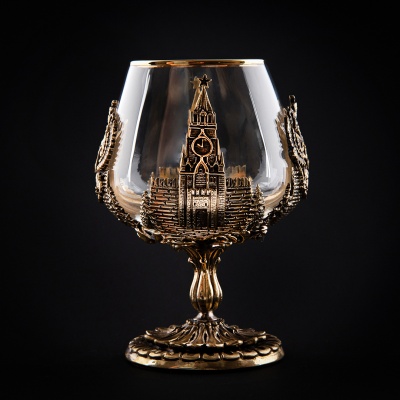 Бокал для коньяка 420 мл Россия в подарочной коробке