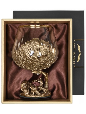 Бокал для коньяка Дикий Кабан 420 мл в подарочной коробке