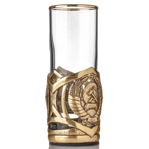 Набор штоф и 6 стопок патрон "Герб СССР", в коробке из дизайнерского картона