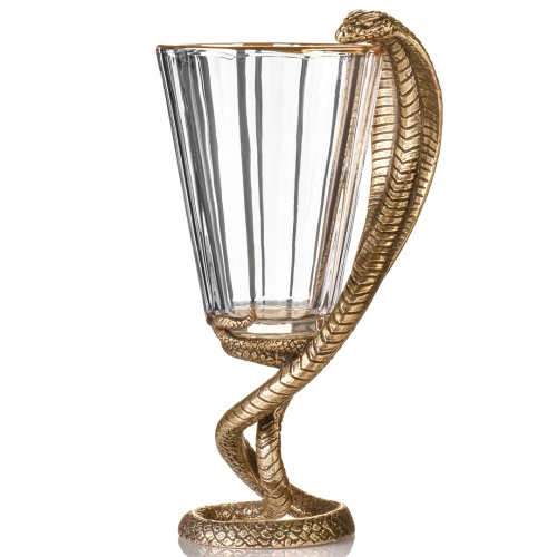 Набор 3 лафитника и статуэтка "Змея",  в коробке из дизайнерского картона