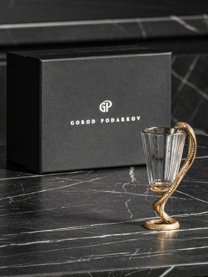 Лафитник "Змея", в черной подарочной упаковке.