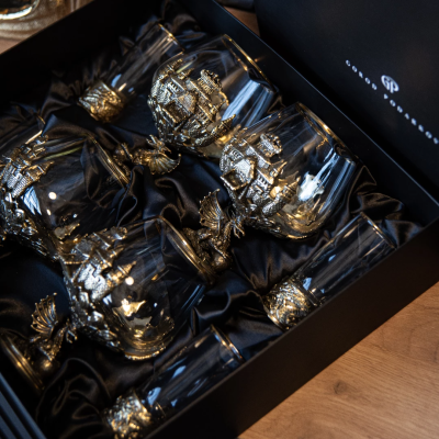 Подарочный набор для коньяка и водки "Дракон" в подарочной коробке