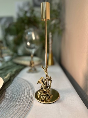 Подсвечник металлический малый Дракониха в транспортной коробке