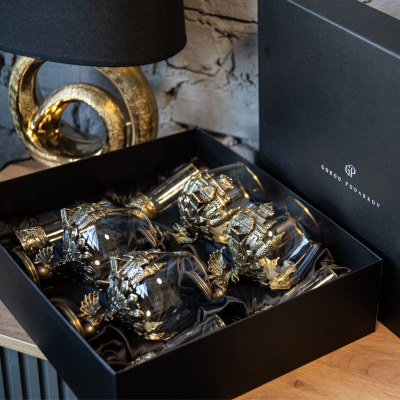 Подарочный набор для коньяка и водки "Дракон" в подарочной коробке