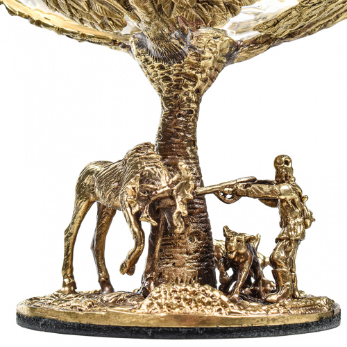 Бокал для коньяка Охота на Лося 420 мл в подарочной коробке