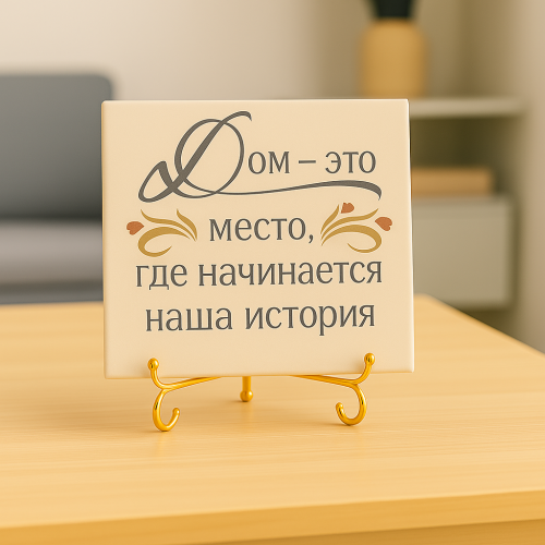 Плитка подарочная "Дом - это место..." в подарочной коробке