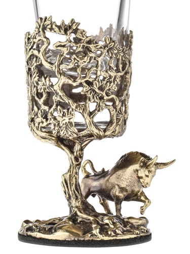 Набор 2 лафитника "Бык", в черной подарочной упаковке.