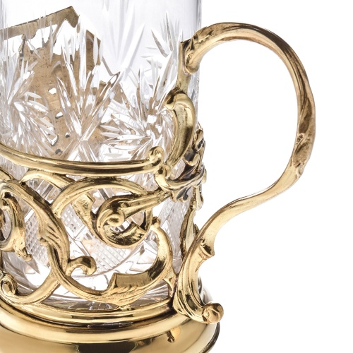 Подстаканник ручной работы "Георгий Победоносец", в черной подарочной коробке