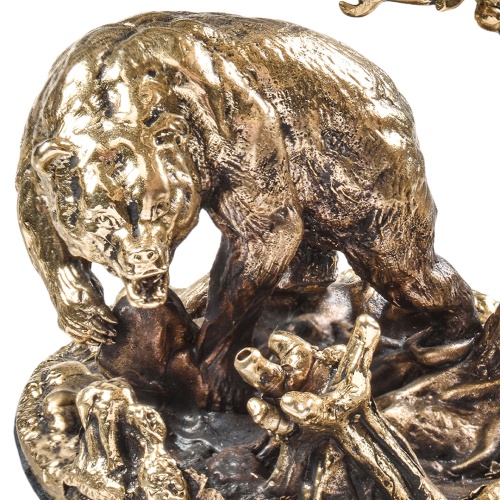 Набор 2 бокала для коньяка "Тигр" и "Медведь Гризли", в шкатулке из массива