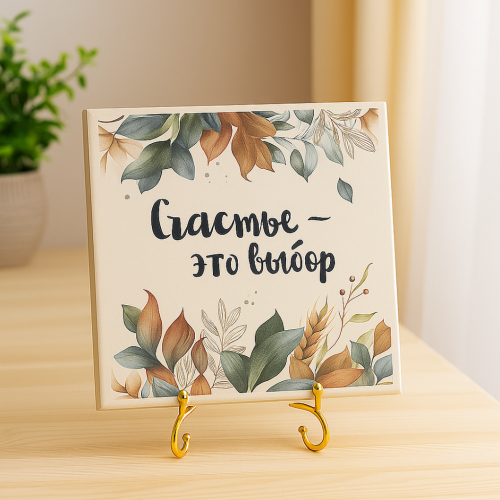 Плитка подарочная "Счастье - это выбор" в подарочной коробке