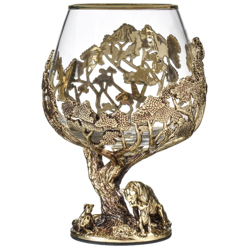 Набор бокалов для коньяка 420 мл "Львица" royal в подарочной коробке