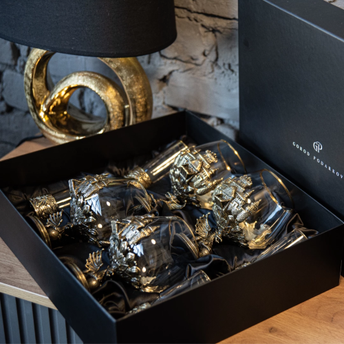 Подарочный набор для коньяка и водки "Дракон" в подарочной коробке