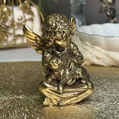 Статуэтка Ангел с котом в транспортной коробке