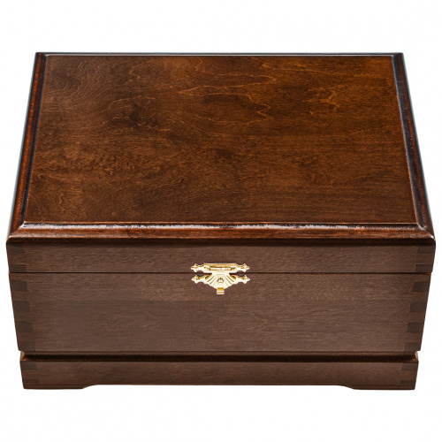 Бокал для коньяка "Заяц" 420 мл в деревянной шкатулке