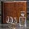 Набор подарочный 2 бокала для коньяка и штоф "Змея", в шкатулке из массива
