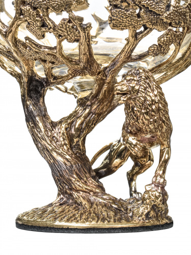 Бокал для коньяка "Лев" (ROYAL) 420 мл в деревянной шкатулке