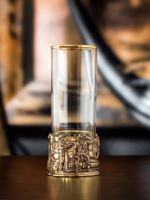 Стопка патрон Профессии "Газовик", в черной подарочной упаковке.