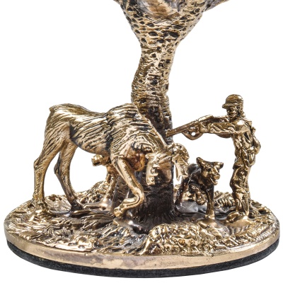 Набор 2 бокала для коньяка "Охота на Медведя" и "Охота на Лося", в шкатулке из массива