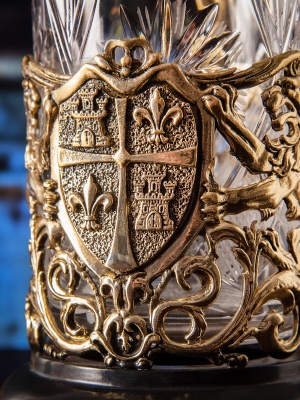 Подстаканник Настоящий мужчина в деревянной шкатулке