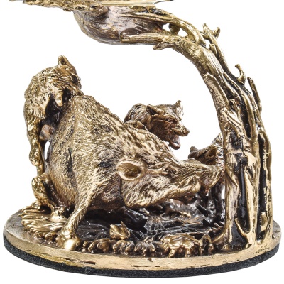 Набор 2 бокала для коньяка "Охота на Вепря" и "Охота на Утку", в шкатулке из массива