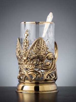 Подстаканник ручной работы "Глава Семьи", в черной подарочной коробке