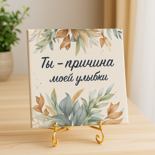 Плитка подарочная "Ты - причина моей улыбки" в подарочной коробке