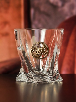 Набор из 2х бокалов для виски с накладкой "Рак", упаковка Mr Whiskey