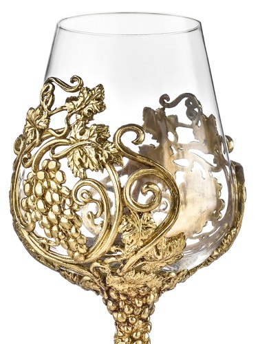 Бокал для вина "Лоза Роял",в черной подарочной упаковке.