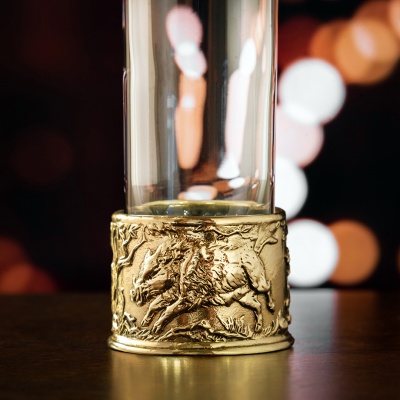 Набор из 6-ти стопок Патрон Кабан с латунным основанием в подарочной коробке