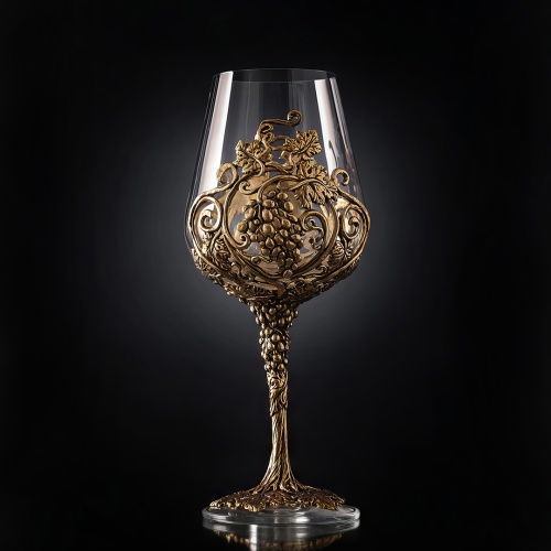 Бокал для вина "Лоза Роял",в черной подарочной упаковке.