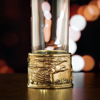 Стопка Патрон Орел с латунным основанием в подарочной коробке