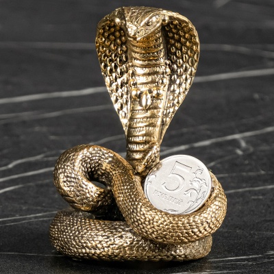 Набор 2 статуэтки "Змея" и "Змей" с монеткой, в пакете/блистере
