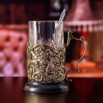 Подстаканник Настоящий мужчина в деревянной шкатулке