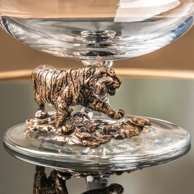 Подарочный бокал для коньяка "Тигр" в подарочной коробке