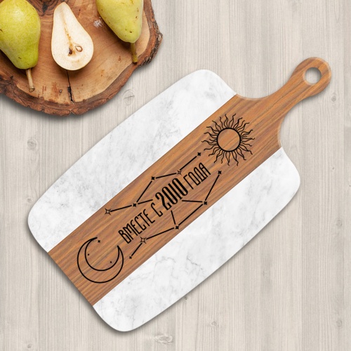 Разделочная доска подарочная "Вместе с 2010 года" в подарочной коробке