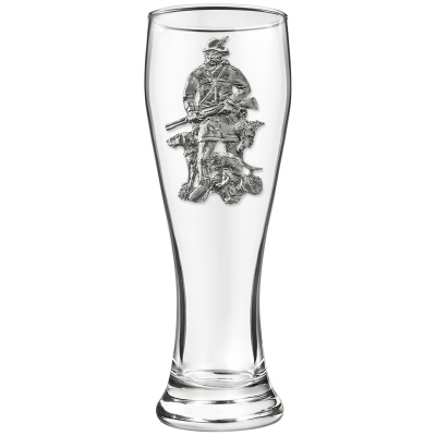 Набор 2 бокала для пива, накл. "Охотник" олово в подарочной коробке