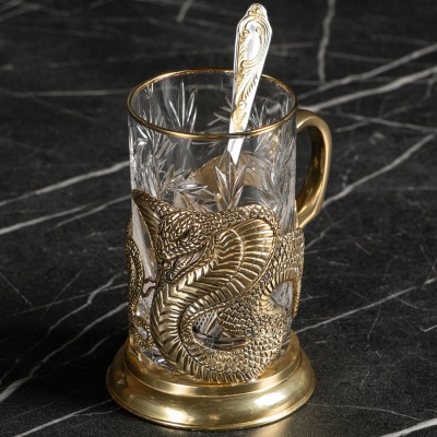 Набор 2 подстаканника "Змея", в коробке из дизайнерского картона