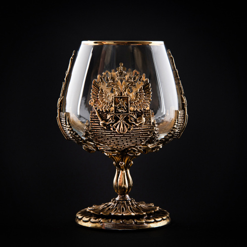 Бокал для коньяка 420 мл Россия в подарочной коробке