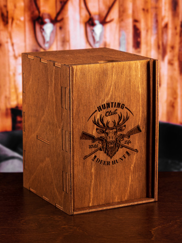 Лафитник-перевертыш Классический "Кабан" в деревянной упаковке (Hanter)