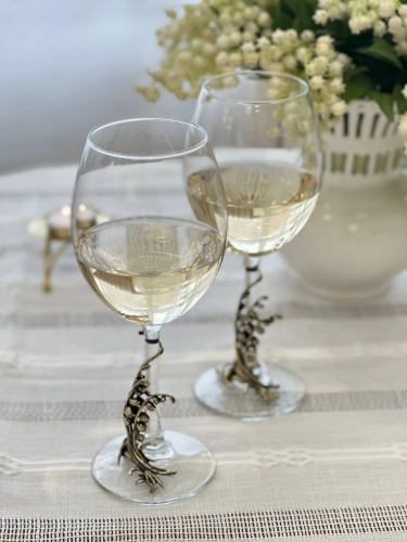 Набор бокалов для вина "Ландыши" в картонной коробке