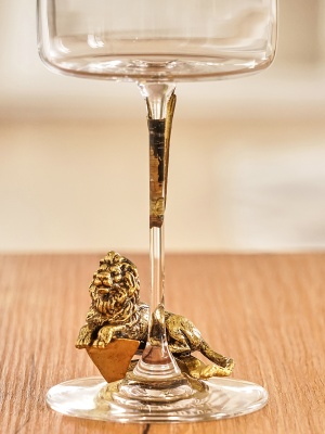 Бокал для вина "Лев ЛОРД"(со статуэткой на ножке) в подарочной упаковке.